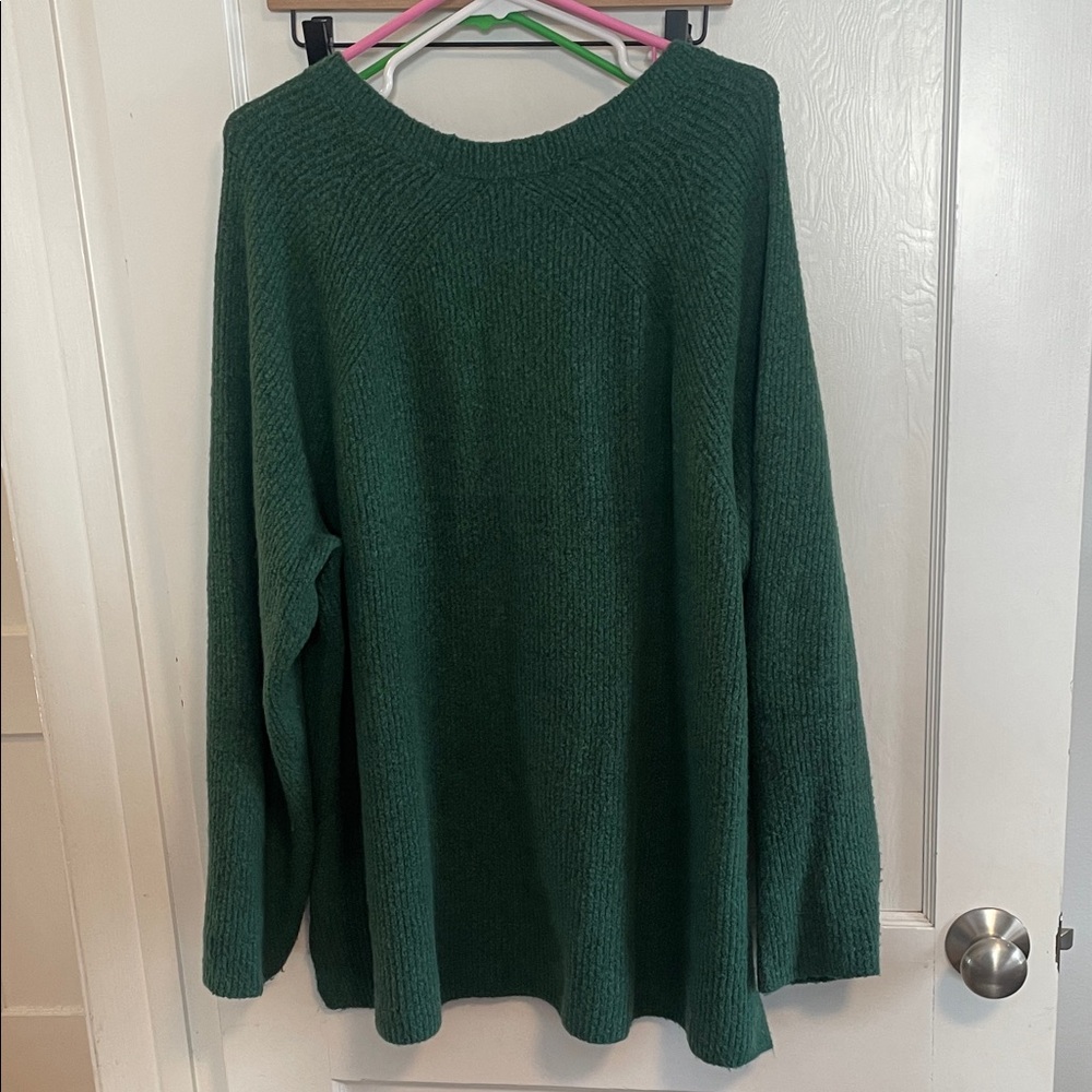 Lane Bryant Forest Green Crew Neck Sweater - Picture 5 of 5